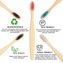 4 brosses à dents en bambou